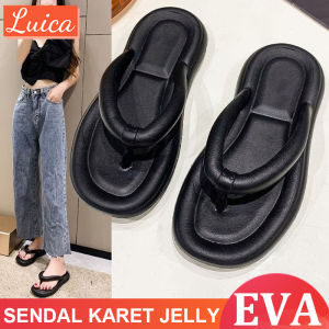 Sandal jepit karet wanita terbaru jelly Sendal wanita kekinian korea empuk EVA perempuan cewe santai