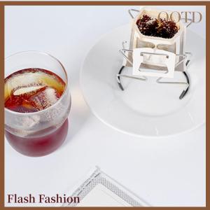 [Falsh F] Cafe Drip Bag Holder Stainless Steel Outdoor Japanese Style Hanging Ear Coffee Filter Holder Portable Stand