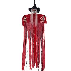 Create an Eerie Atmosphere Light Up Witch Dector Animated Talking and Sound Activated Skeleton for Outdoor Decoration
