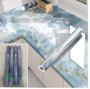 KKL NEW Kitchen oil-proof stickers waterproof fireproof adhesive Stove cabinets high temperature wall paper size ( 5meter*4ocm)#09