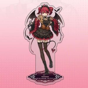 YOUSHI TOP Anime Peripheral Kasane Teto Acrylic Stand Desk Decor Formula Server Teto Keychain Collection Evil Style Teto Badge  Ornament