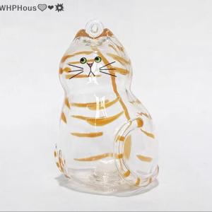 WP💓💛💖 Memorial Cat Hair Storage Container Cat Shaped Keyring Portable Handmade Doll DIY Keychains Accessories