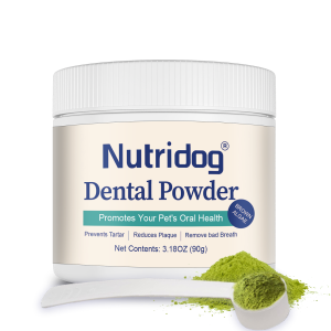 Nuyridog Dental PowderDog&Cat Breath Freshenertooth cleaning powder with Probiotics 90g:Removes Plaque Tarter Stains & Freshens Breath for Dogs&Cats of All Ages