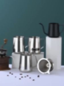 350/600ml Stainless Steel Coffee Latte Art Cup with Temperature patch Simple Milk Frothing Pitcher