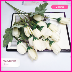 Bunga Tulip Kain/Tulip Bouquet/Bunga Plastik Dekorasi Bunga