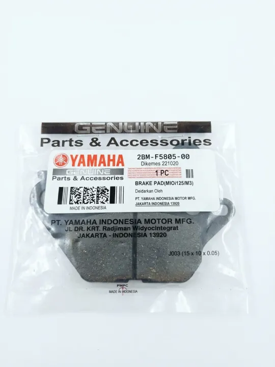 Brake Pad set for Mio125/M3 Yamaha Genuine | Lazada Philippines