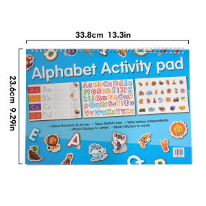 ABC Letter Alphabet Tracing Pad Workbook with Stickers Activities Worksheets Handwriting Calligraphy Copy Book Practice Writing Reading Game Preschool Education Learning Materials for Kids Toddler Kindergarten Educational Toy Learning Tool for 3-6 Years