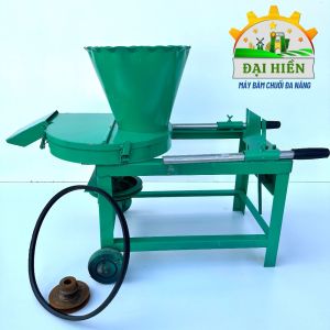 Khung Máy Trục Đứng " Không Motor  . Máy Đa Năng 2 Trong 1 Chạy Dây Cu Loa - Có Bánh Xe . Băm Chuối  Cỏ Voi  Rau Bèo