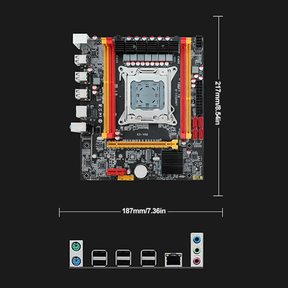 X79 Motherboard Set PCI-E 16X LGA 2011 Computer Motherboard 6*USB2