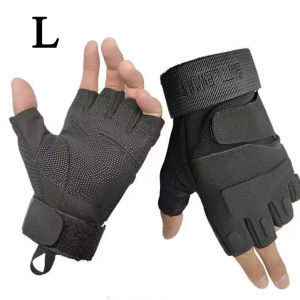 Half Finger Riding Motorcycle Gloves Breathable Anti-Skid Cycling Glove Special Forces Tactical Gloves Training Combat Gloves Men Outdoor Riding Fishing Gloves Non-Slip