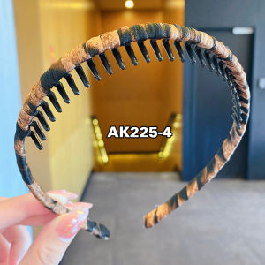 Bando Korea Wanita Dewasa Model Sirkam Loreng Doff Aksesoris Rambut Bandana Kualitas Import AK225 ZIORRA