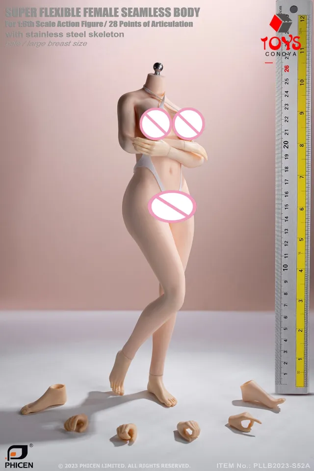 TBLeague Phicen S32A S33B 1/6 Scale Female Seamless Body Medium Breast Pale  Suntan Skin 12 Super Flexible Soldier Figures Doll - AliExpress