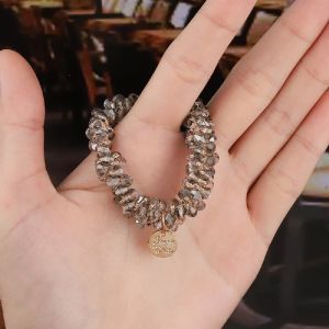 GYYT Hair Bands Fashion Ponytail Holder Rhinestone Girls Headband Beads Women Hair Rope Headwear Hair Rings Pearl