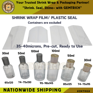 200pcs-Thick Bluish Shrink Wrap Film for Packaging Container Shrinkable Plastic for Perfume Bottle