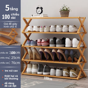 BOHO Kệ giày đa năng 3/4/5/6 tầng gỗ tre gấp gọn - Kệ đựng giày dép đa năng bằng tre lắp ghép tiết kiệm không gian