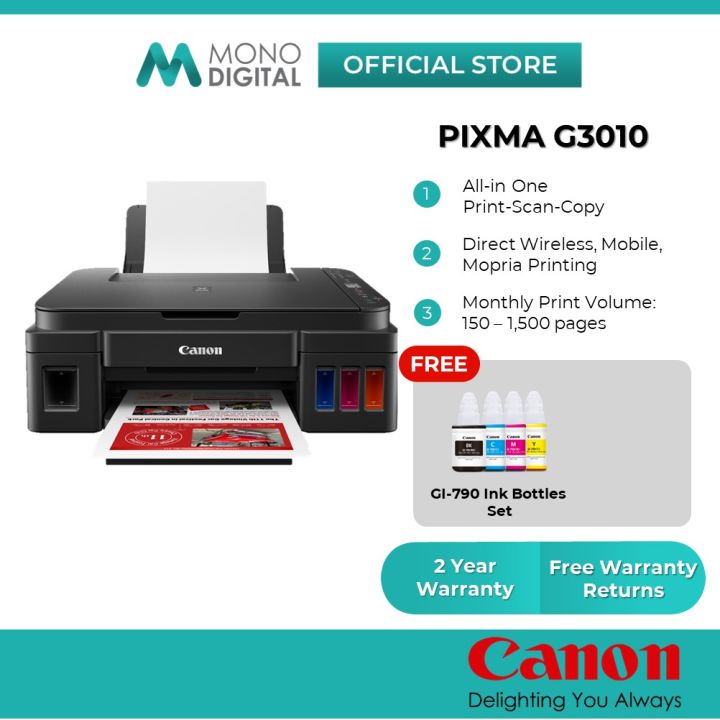 how to print wireless canon g2010