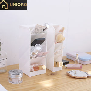 KP-011-A kotak organiser tempat penyimpanan sekat serbaguna alat kantor alat tulis kuas makeup putih  minimalis set