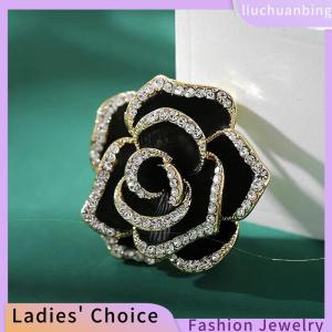 [COD] liuchuanbing Jewellery 1Pc Rhinestone Camellia Flower Brooches for Women Pin Fashion Jewelry