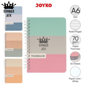 Ruled Notebook Diary Agenda Buku Catatan Bergaris Joyko NB-743 A6