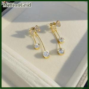 MillionGrid S925 needle Temperament Tassel Long Trendy Fashion Design Full of Rhinestone Earrings Party Jewelry Exquisite Gifts