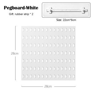 Pegboard Perforated Display Board Wall Display Rack Peg Board Wall Mounted Storage Display Combination Easy Install Hole Board Wall Organizer