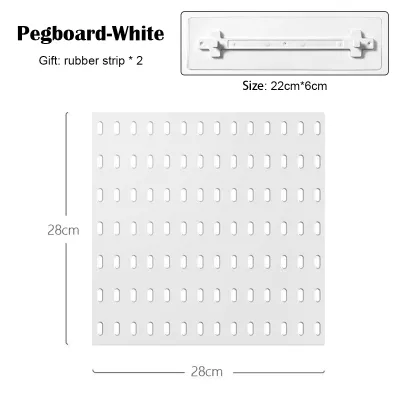 kitchen Pegboard Organizer Display Board Wall Storage Rack Organizer Pegboard Accessories No Punching Pegboard Wall Organizer Panel Shelves for Bathroom Dormitory Gamer Room