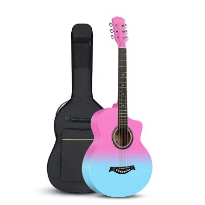 KAWES 38 Wood Acoustic Guitar for Adults 6 Steel-String Acoustic Guitar With Guitar Bag and Beginner Kits for Beginner