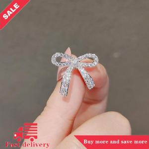 [COD]Flash Delivery Elegant Bowknot Rhinestone Brooch Buckle Pin For Women Girls Bow Buckle Pin Cardigan Clip Jewelry Brooch Accessories