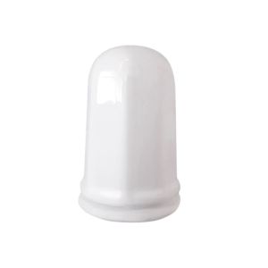 Ống đựng tăm lục lăng có nắp bằng sứ trắng Long Phương cao cấp