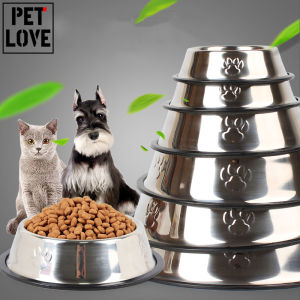 INCA Pet Dog Cat Thick Stainless Steel Non-slip Feeding Bowl Pet Water bowl Pet Supplies