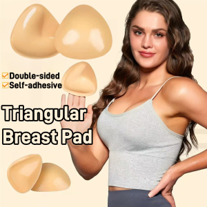 Instant Sticky Bra Inserts Double-sided Adhesive Triangle Pad Thickened Sponge Gather Chest Sticker
