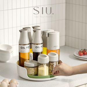Mimo Rak Bumbu Dapur Kosmetik Multifungsi Serbaguna Putar 360 Derajat - Rotating Storage Tray Organizer Meja