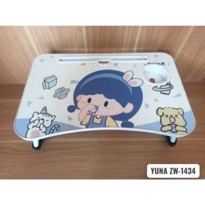 Meja Lipat Portable / Meja Laptop / Meja Belajar Anak motif polos&karakter (50x30 )
