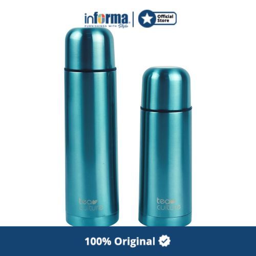 Tea Culture Set 2 Pcs Basic Botol Vacuum Flask - Hijau