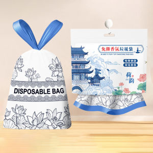 SG[In Stock] 100Pcs/Pack Thicken Disposable Garbage Bag Trash Bags Breakpoint One-off Kitchen Cleaning Bag Rubbish Bag　Plastic Waste Bag　Tear Free Design　Garbage Bag