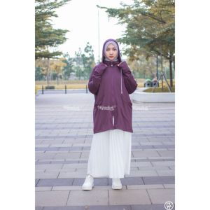 Hijacket Ezzenza - Jaket Hijab Premium Casual | Handsock Hoodie Lepas Pasang Sporty Muslimah Syari