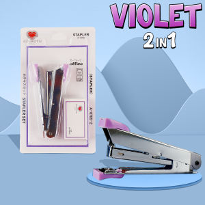 FCI Stapler With Staple Wire 3 Colors Available (PINK VIOLET & GREEN) Stapling Capacity Throat Depth and Loading Capacity For School and Office Use