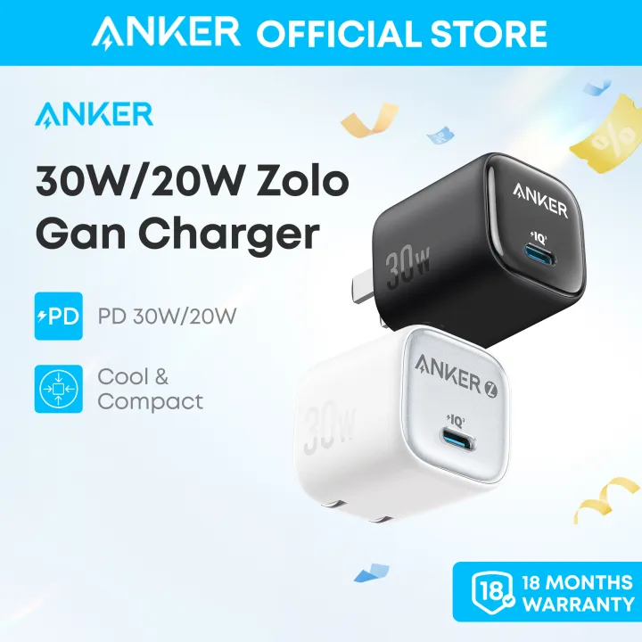 Anker Zolo GaN 30W USB C Charger PIQ 3.0 Foldable PPS FastCharger for iPhone 16 Pro Max 15 Pro Max 14 Pro/13ProMax, Galaxy,iPad A2698 A2699