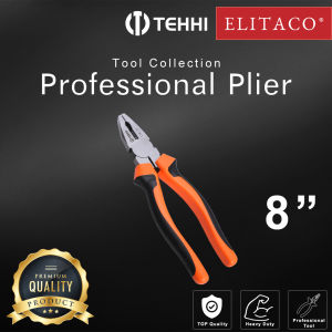 【ELITACO】Tehhi 6" 8" Combination Plier Long Nose Cut Wire Metal Electric Pliers Cut Anti Slip