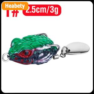 【2-3 ngày giao hàng】 Ngoài trời luya ếch sấm tầm xa 2.5cm 3G ếch mini đánh phần mềm màu đen cóc ếch Móc Đôi tiếng ồn sequin