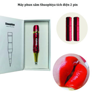 Máy phun xăm phổ thông Shuophiya tích điện 2 pin máy xăm môi mày mí chính hãng bảo hành 6 tháng