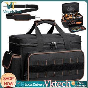 Durable Waterproof 17 Inch Tool Bag with 20 Pockets Heavy Duty for Home Improvement and Repair