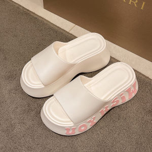 Serene Nam รองเท้าแตะพื้นหนาสำหรับผู้หญิง รองเท้าแตะชายหาด EVA นุ่ม กันลื่น เรียบง่าย และอเนกประสงค์