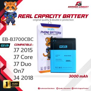 WIXEL ORIGINAL Baterai Samsung Galaxy J7 2015 J7 Core J701 Duo J4 J400 2018 On7 J700 J700F J720 Double Power Batre Batrai EB-BJ700CBC EB-BJ700CBE Ori