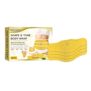 Eelhoe Shape&Tone Body Wrap Ginger Body Slimming Patch Belly Fat Burner Body Contouring Shaping Firming Tape Burning Fat Weight Lose Abdomen Wing Wrap Navel Sticker Tummy Waist Anti Cellulite Big Belly Stickers(4pcs/box)