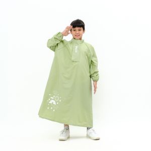 Jas Hujan Anak Bahan Kuat Dan Tebal Bahan Parasut Balon Tahan Air (Waterproof) Tahan Angin (Windproof) Warnanya yang Soft Model yang Kekinian Terdapat Hoodie Terdapat Kancing dibagian Depan Dibagian Tangan Menggunakan Karet