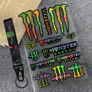 Laser Monster Energy Motorcycle Stickers Magic Claw Helmet Decals Waterproof Motocross Decals