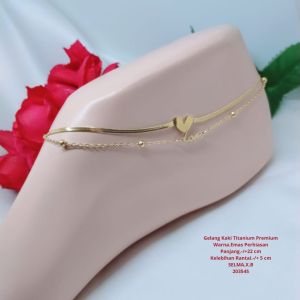 Gelang Kaki DewasaTitanium Rodium Tembaga Perhiasan Lapis Emas 1824 Karat