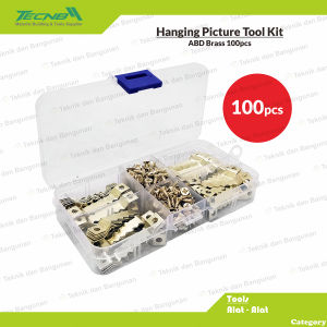 Plat Gantung Bingkai Foto Kuningan Hanging Picture Tool Kit ABD 100pcs