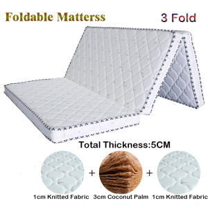 Foldable Mattress Natural Coconut Palm Foldable Mattress Pad 1.8m 1.5m Soft and Hard Palm Folding Mattress Childrens Mattress Rental Simmons